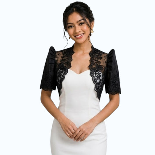 Premium Filipiniana Bolero Made of spanish lace fabric simple and elegant-BOLERO ONLY