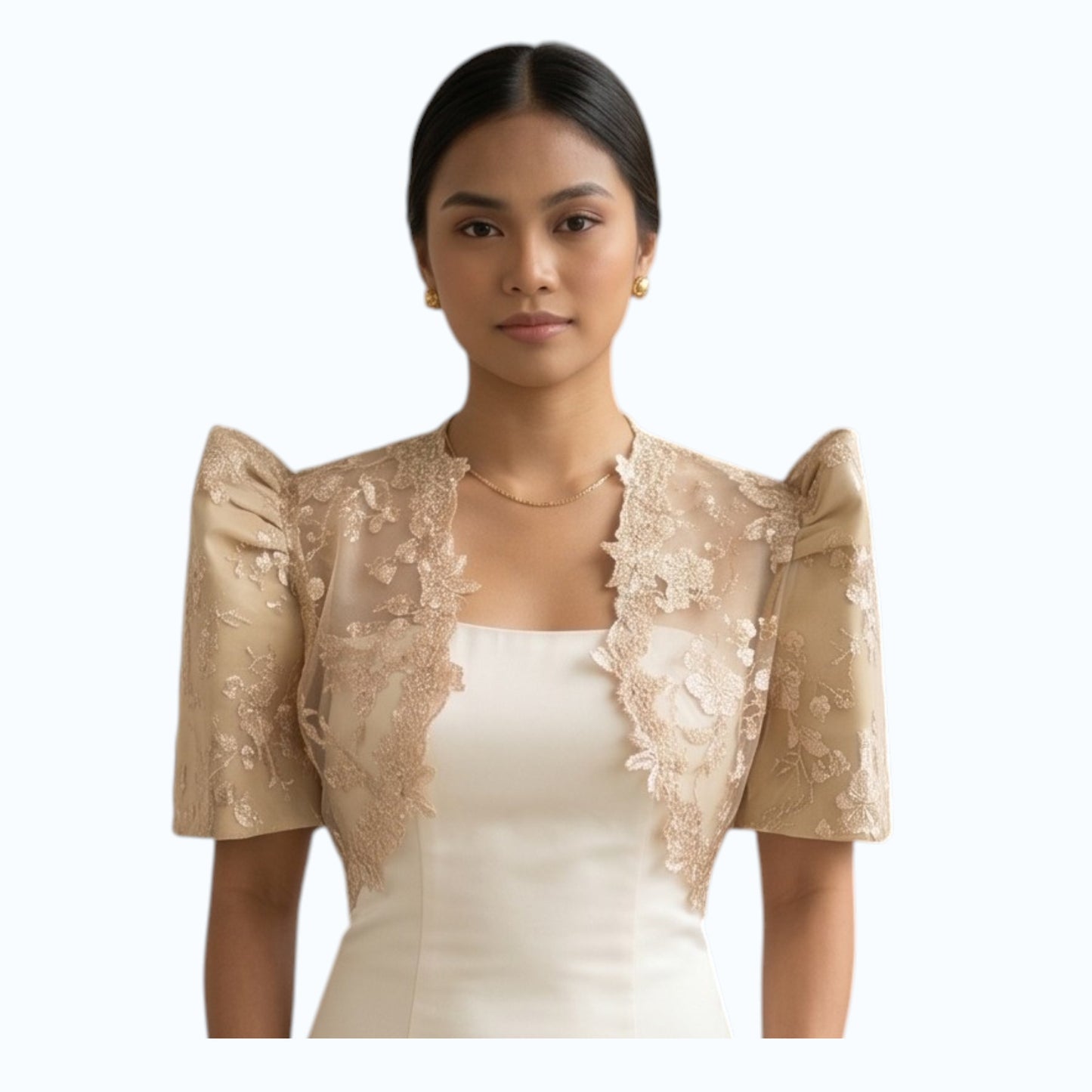 Premium Filipiniana Bolero Made of spanish lace fabric simple and elegant-BOLERO ONLY