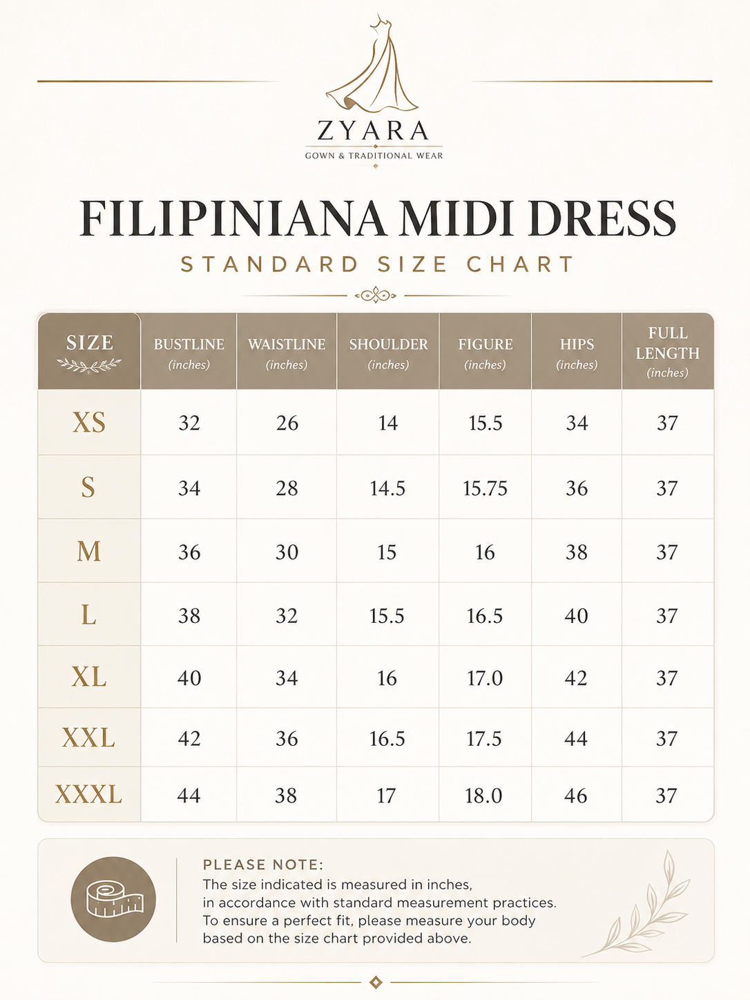 Filipiniana pencil Dress modern design simple and elegant Beige
