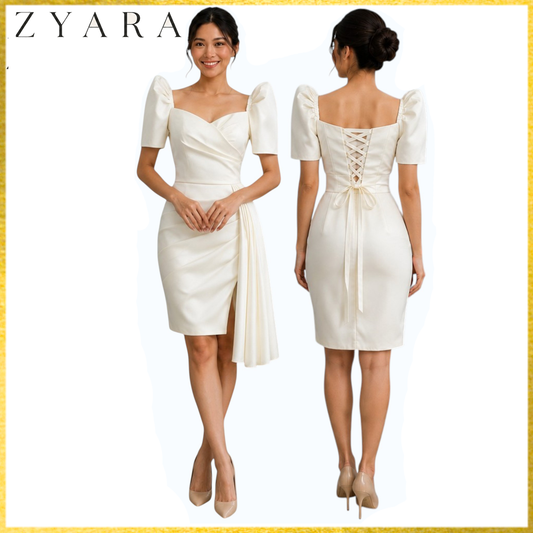 Filipiniana Modern Midi Dress simple design fashionable Premium Quality