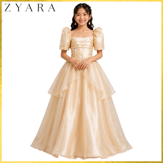 Modern Filipiniana long gown for kids Premium Quality