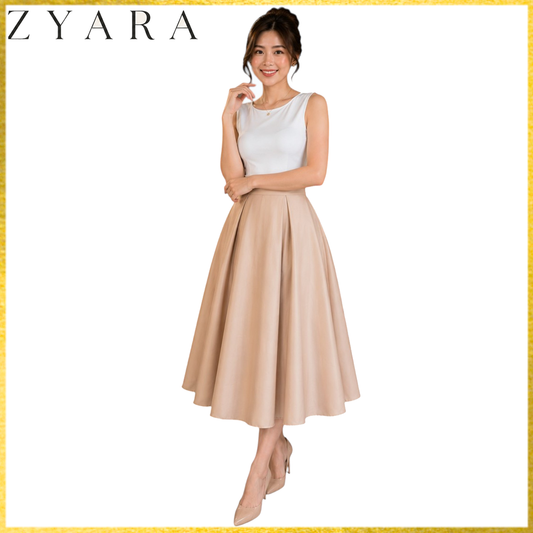 Modern Midi Skirt Premium Quality Fabric Heavy satin