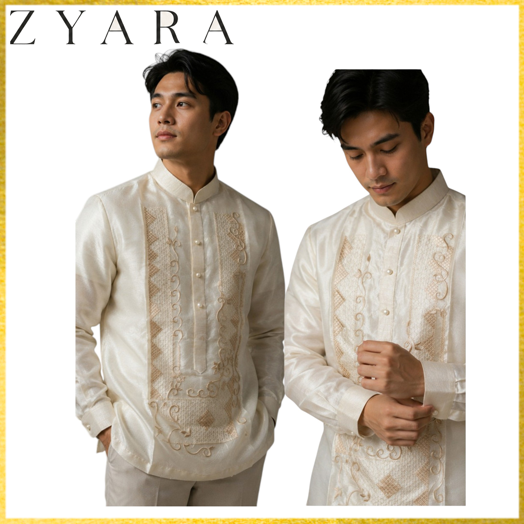 Barong Tagalog Chinese Collar plain Premium Quality