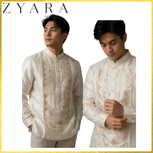Barong Tagalog Chinese Collar plain Premium Quality