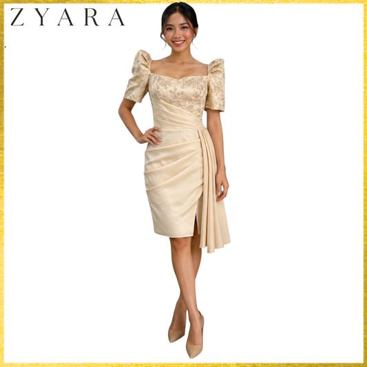 Filipiniana Mini dress spanish lace top premiun quality