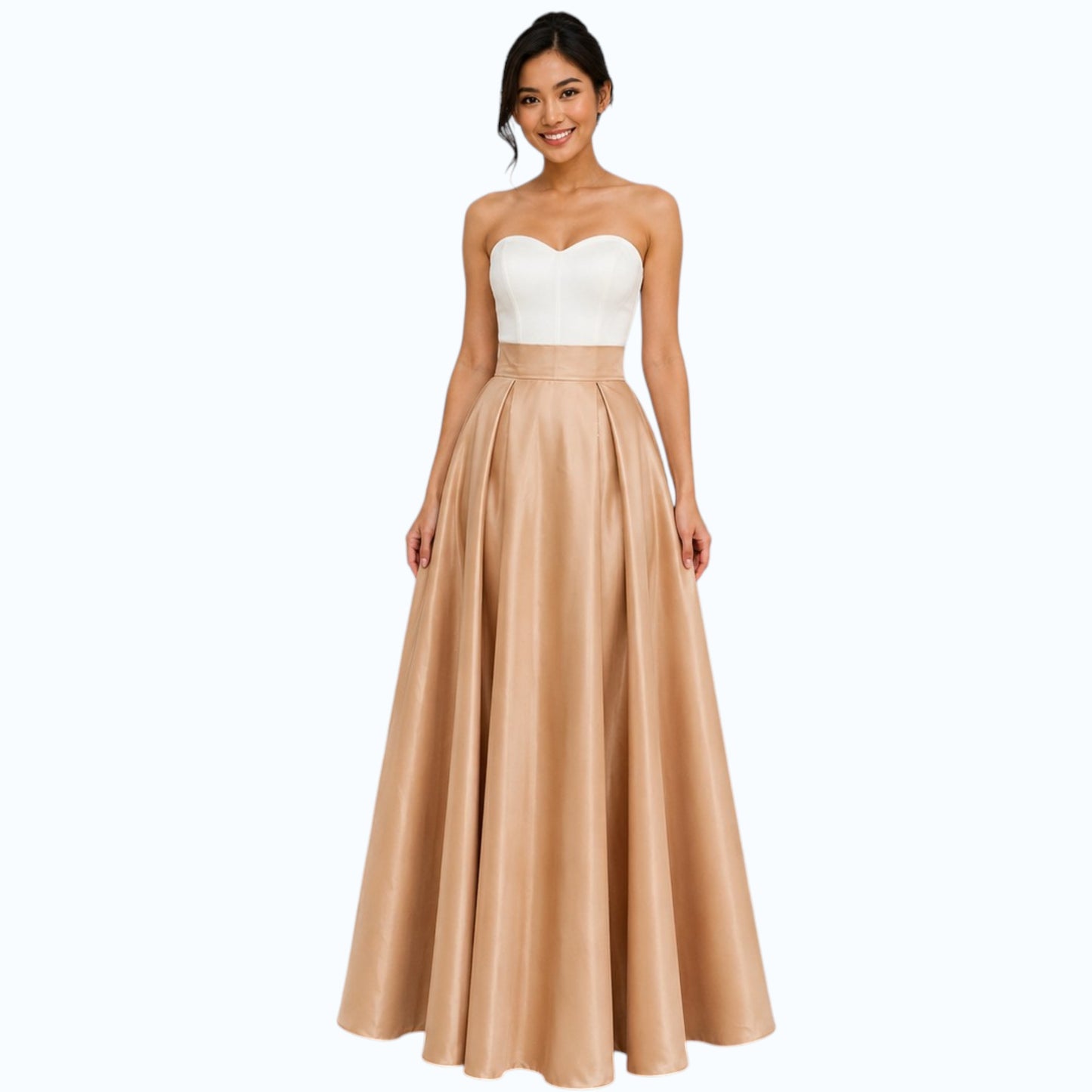 Modern Traditional Long gown Skirt Premium Heavy Satin Fabric