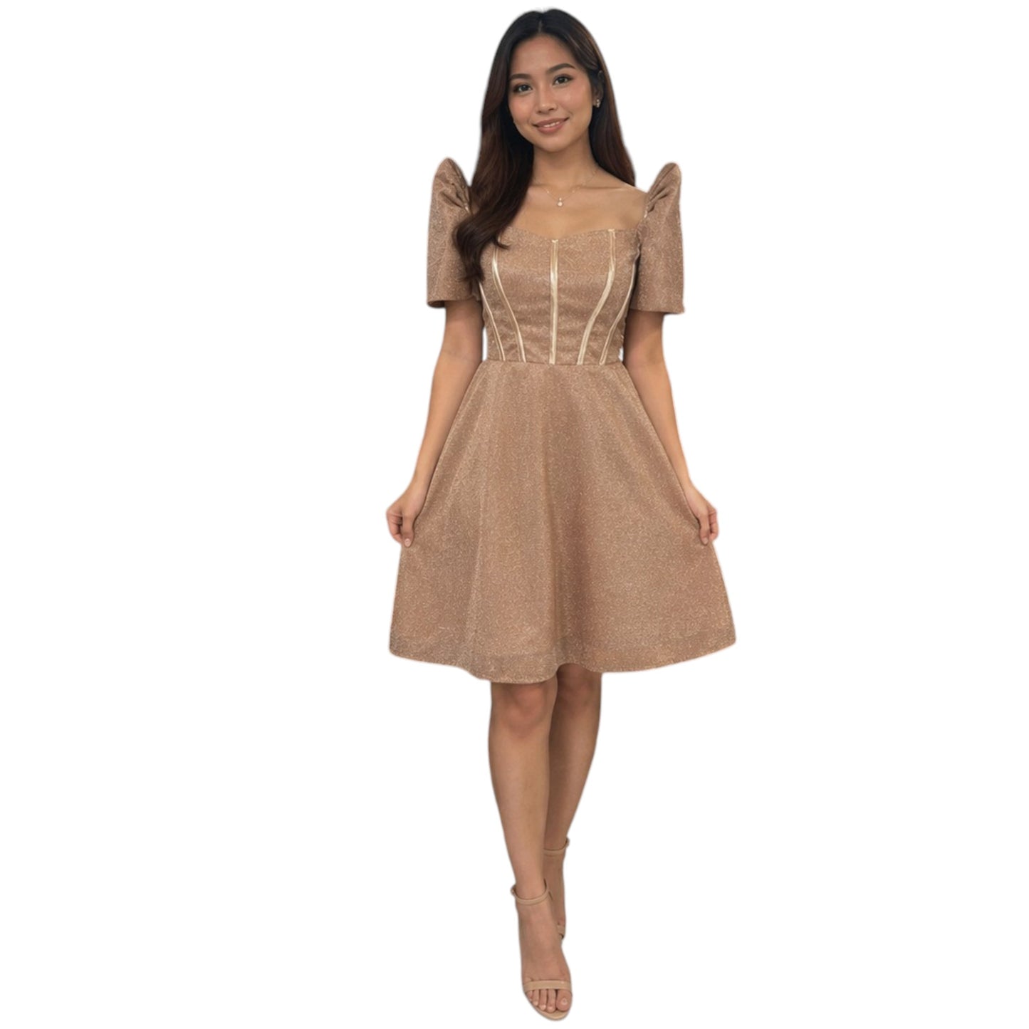 Filipiniana midi Dress balloon style candy crush fabric Premium Quality
