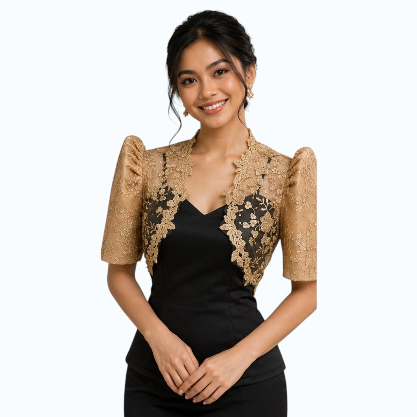 Filipiniana Bolero crop top Premium spanish lace fabric high Quality-BOLERO ONLY