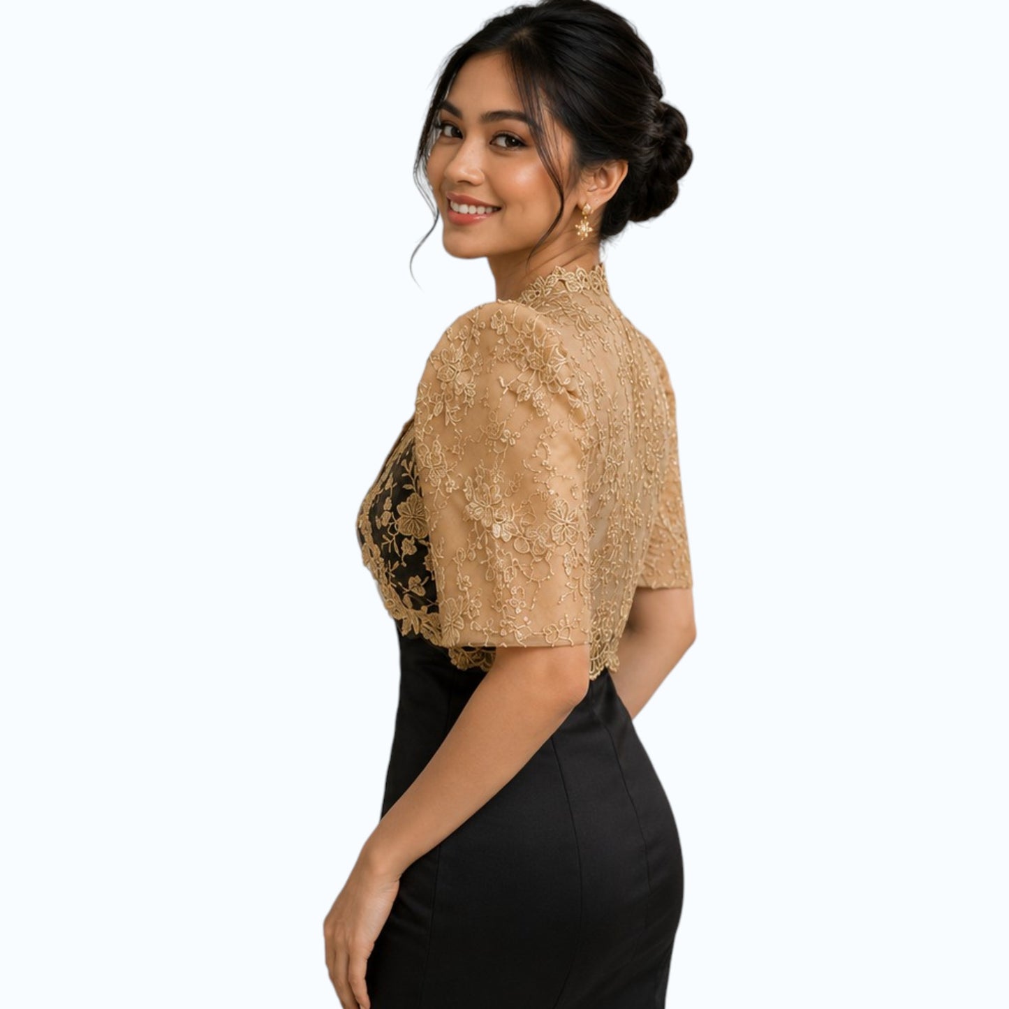 Filipiniana Bolero crop top Premium spanish lace fabric high Quality-BOLERO ONLY