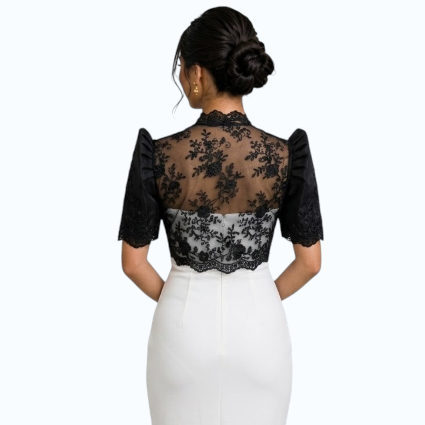 Premium Filipiniana Bolero Made of spanish lace fabric simple and elegant-BOLERO ONLY