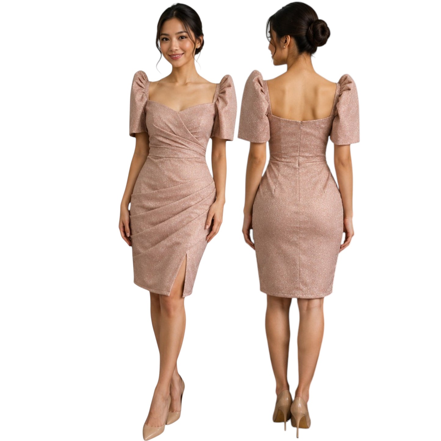 Filipiniana Mini Dress fitting Premium Candy crush fabric high-quality