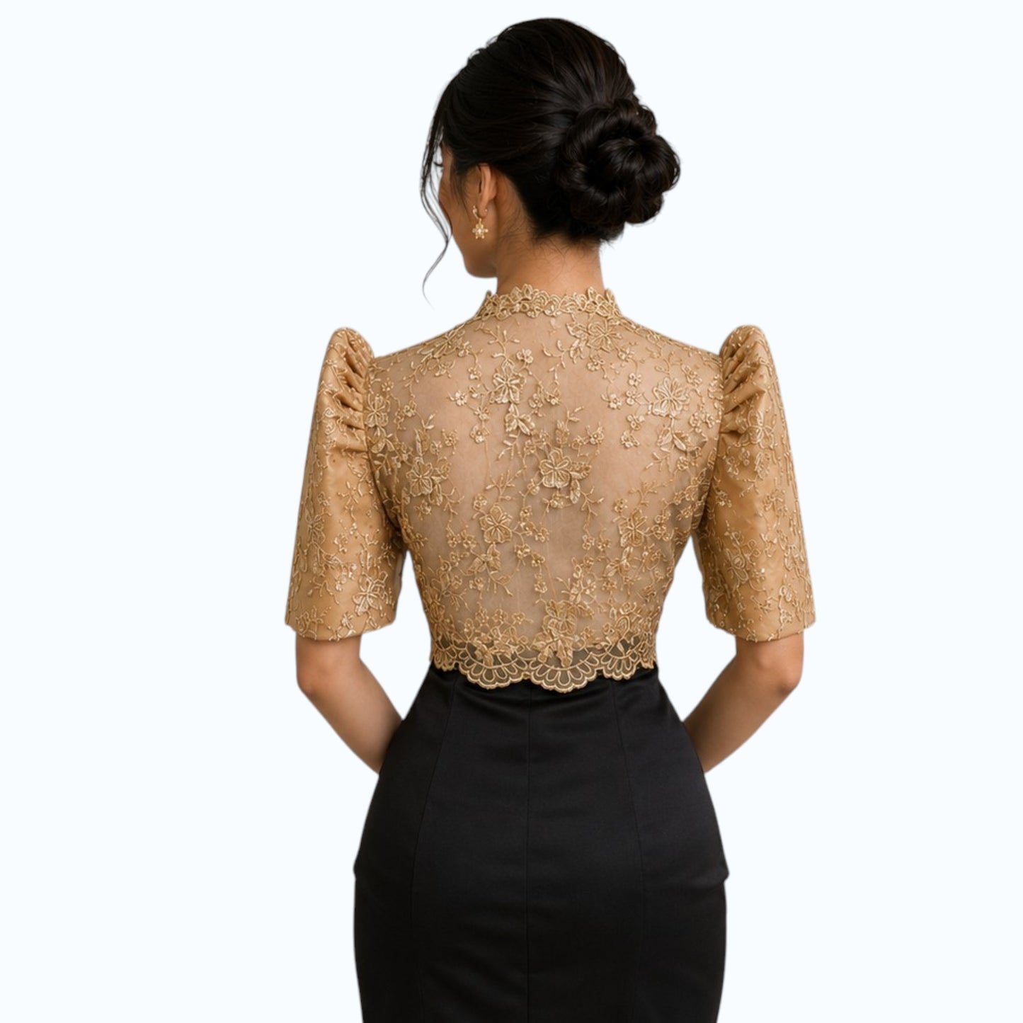 Filipiniana Bolero crop top Premium spanish lace fabric high Quality-BOLERO ONLY