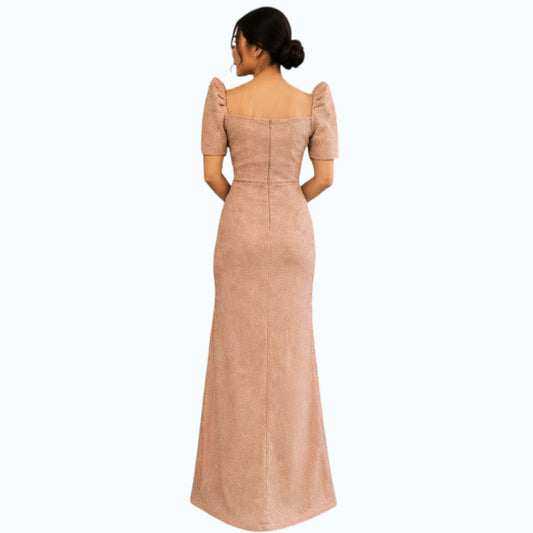 Filipiniana Long gown candy crush fabric simple and elegant design