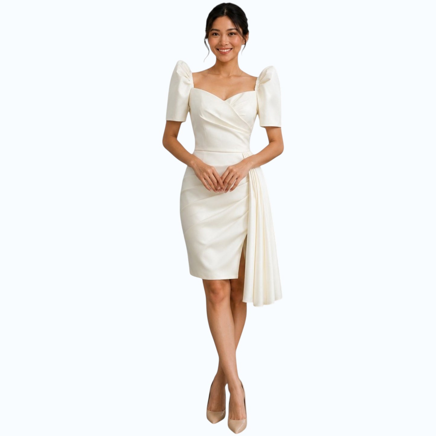 Filipiniana Modern Midi Dress simple design fashionable Premium Quality