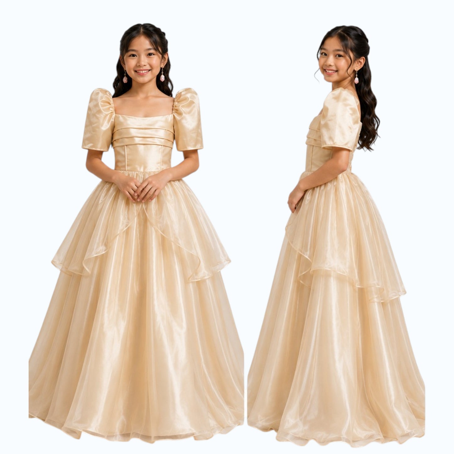 Modern Filipiniana long gown for kids Premium Quality