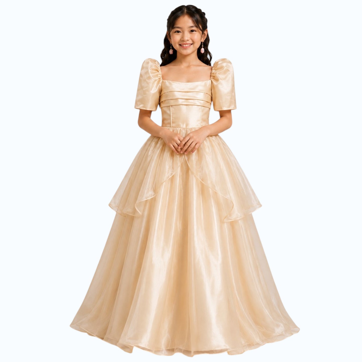 Modern Filipiniana long gown for kids Premium Quality