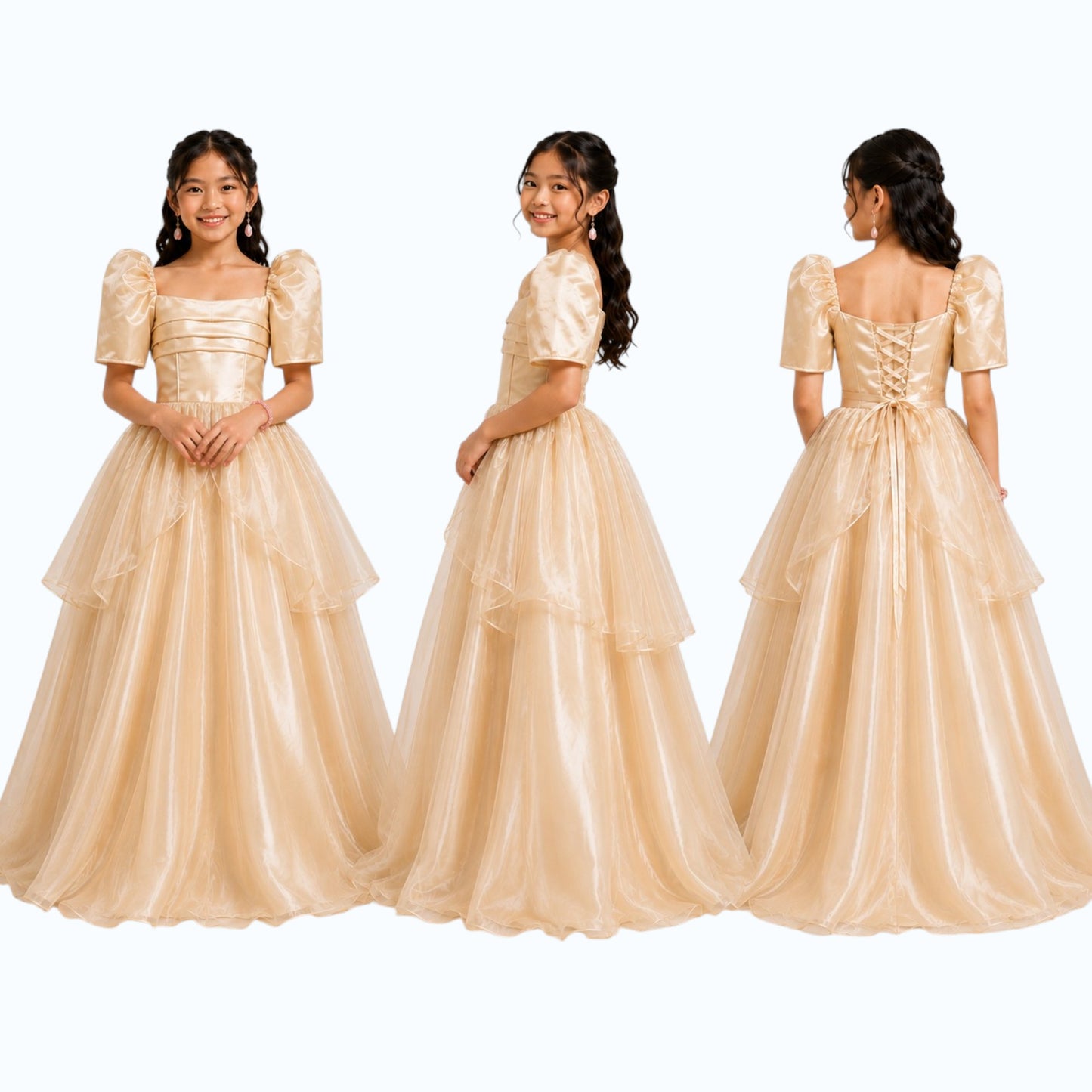 Modern Filipiniana long gown for kids Premium Quality