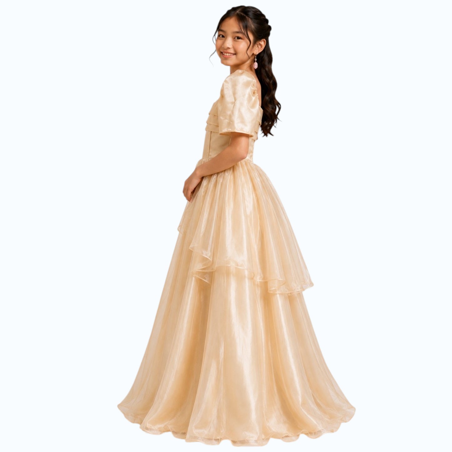 Modern Filipiniana long gown for kids Premium Quality