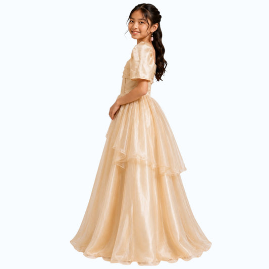 Modern Filipiniana long gown for kids Premium Quality