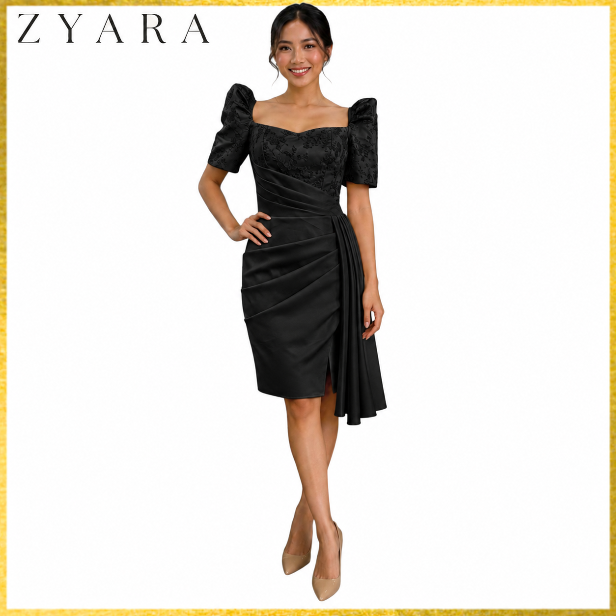 Filipiniana Mini dress spanish lace top premiun quality