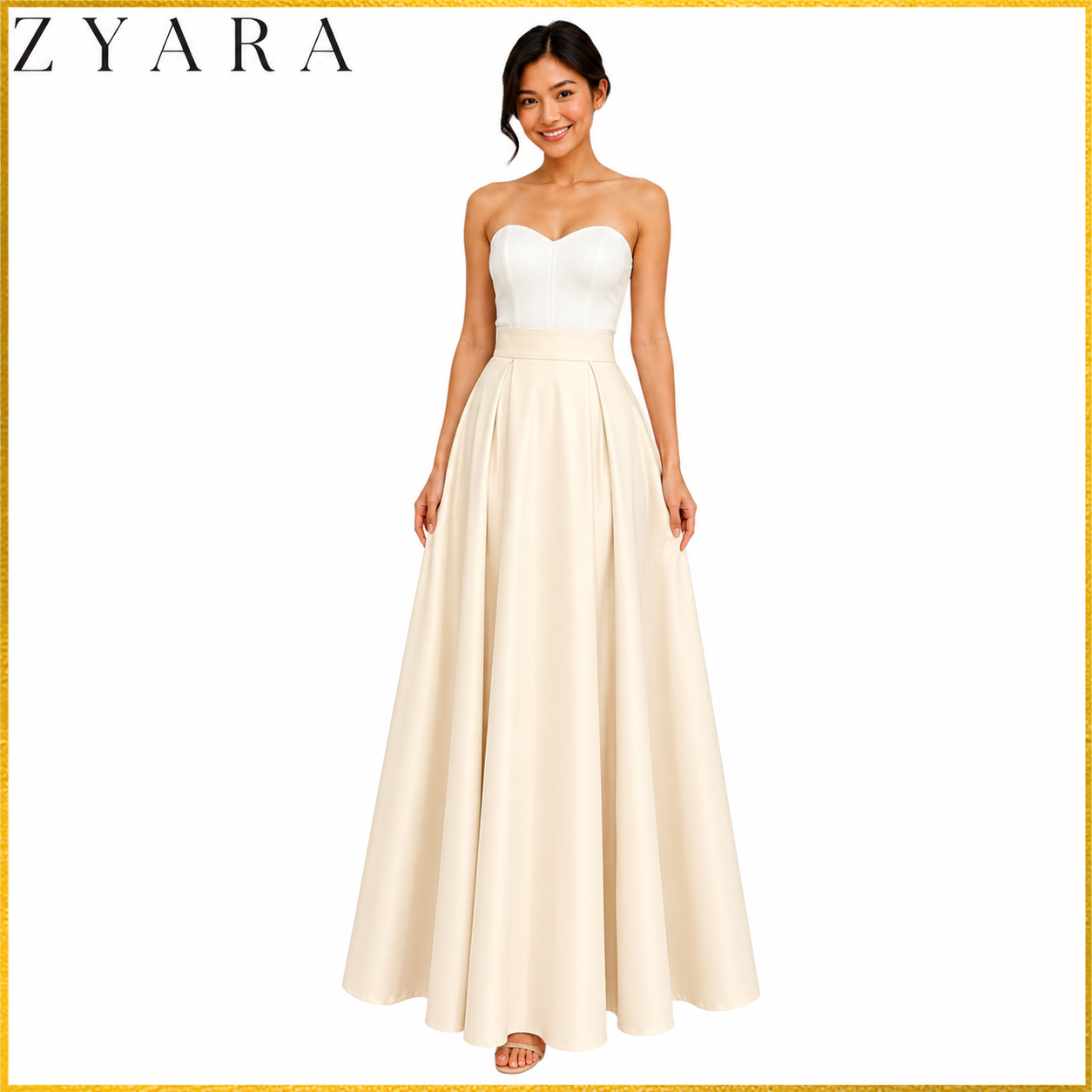 Modern Traditional Long gown Skirt Premium Heavy Satin Fabric