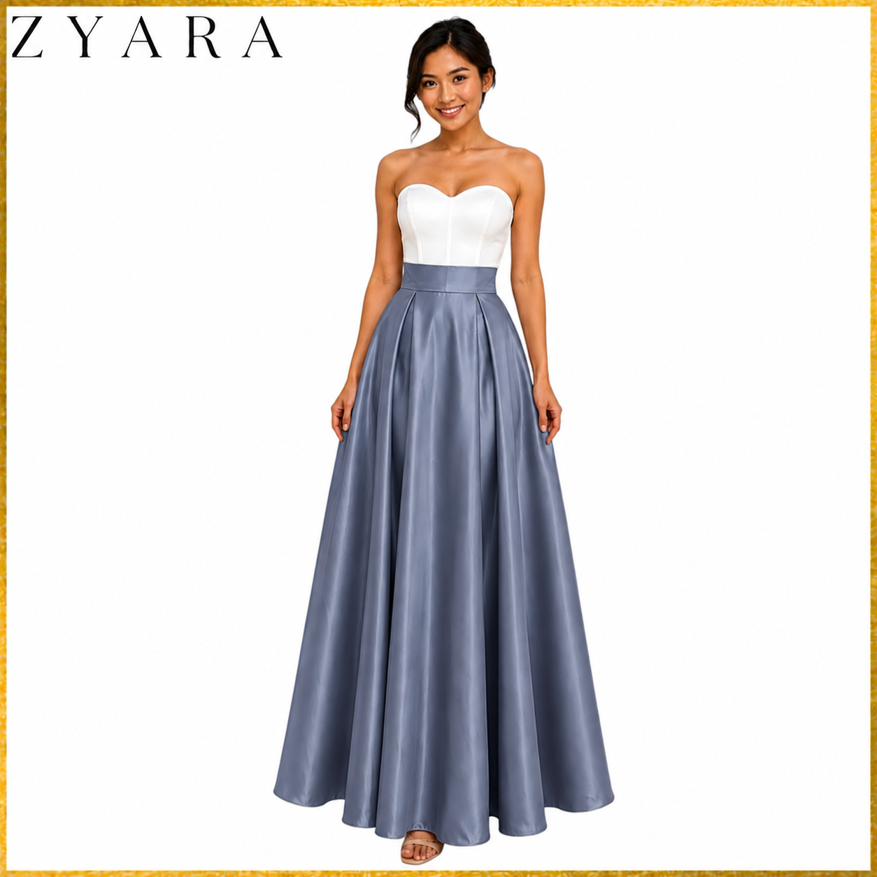 Modern Traditional Long gown Skirt Premium Heavy Satin Fabric