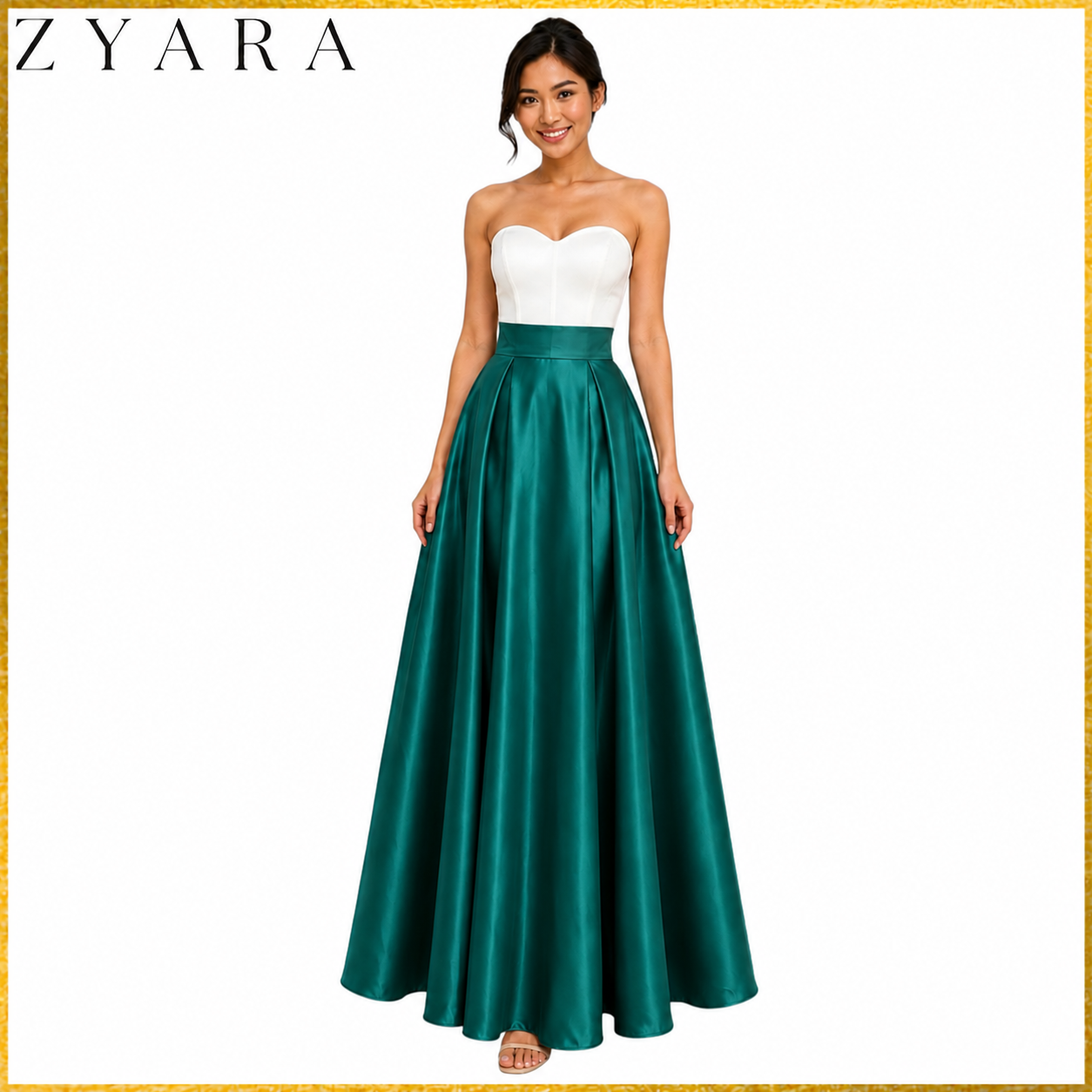 Modern Traditional Long gown Skirt Premium Heavy Satin Fabric