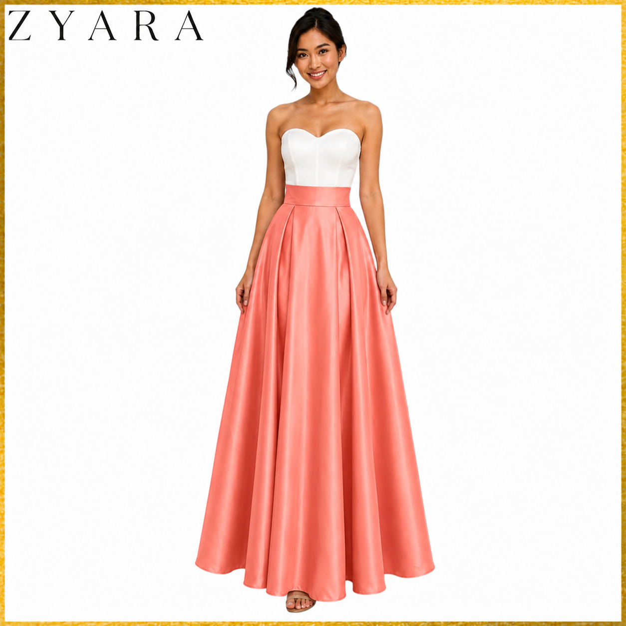 Modern Traditional Long gown Skirt Premium Heavy Satin Fabric