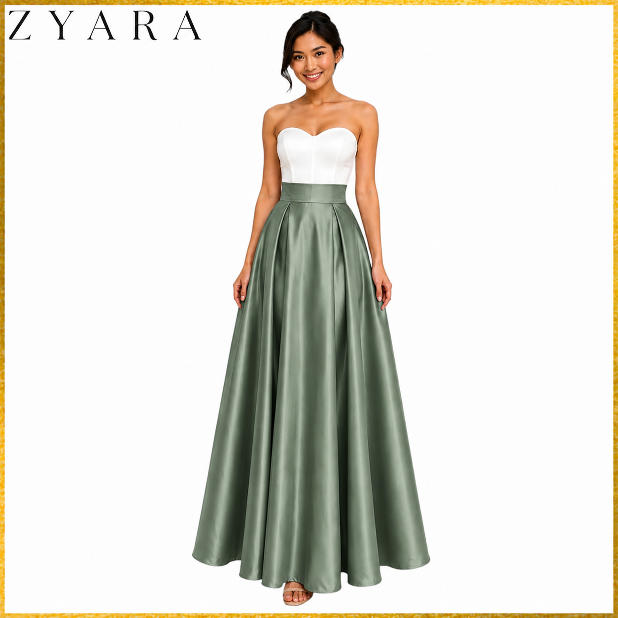 Modern Traditional Long gown Skirt Premium Heavy Satin Fabric