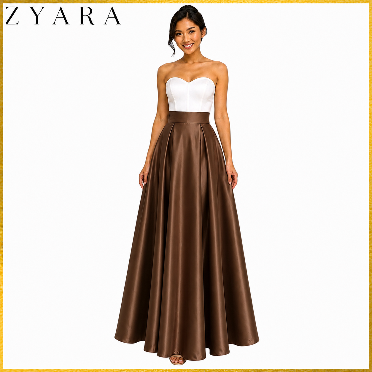Modern Traditional Long gown Skirt Premium Heavy Satin Fabric