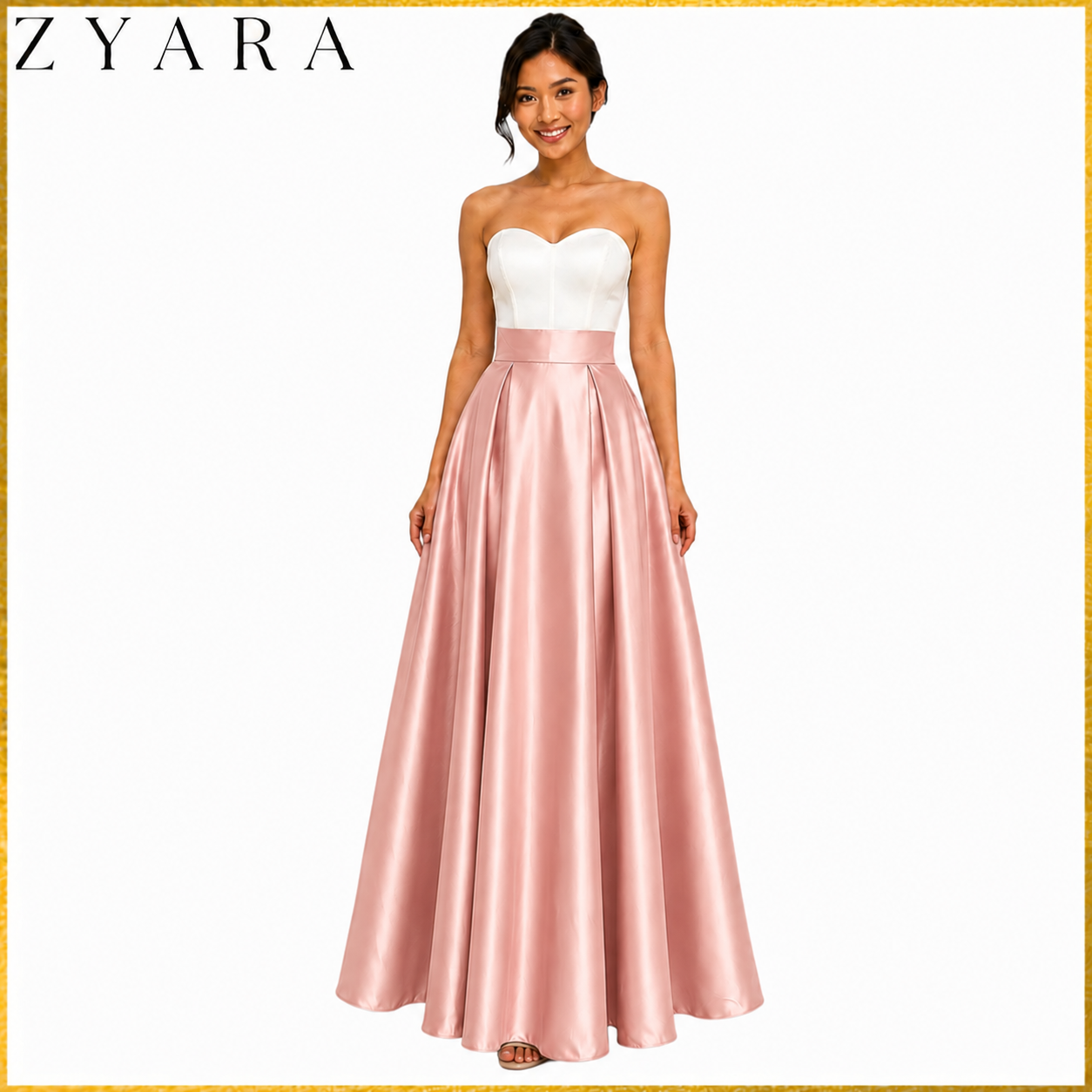 Modern Traditional Long gown Skirt Premium Heavy Satin Fabric