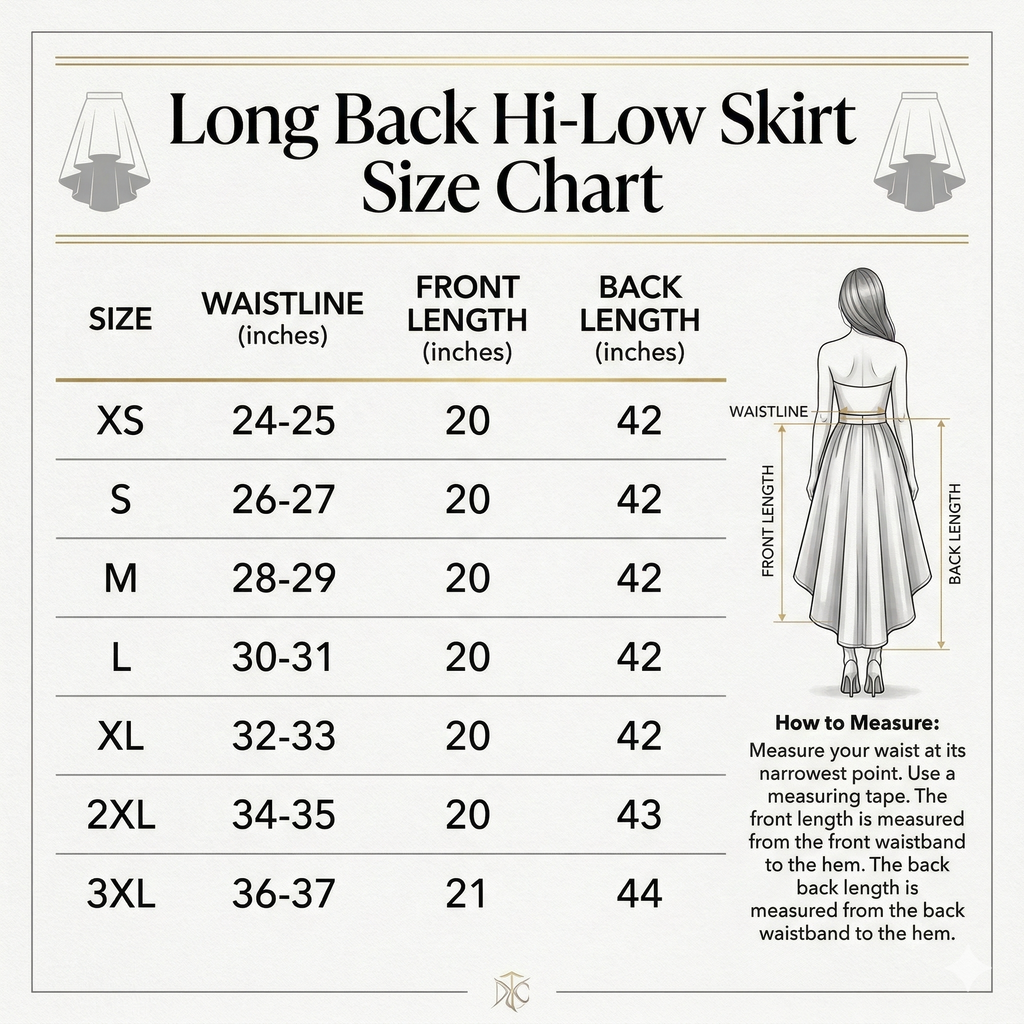 Premium Modern Long back skirt hi-low high quality fabric Heavy satin