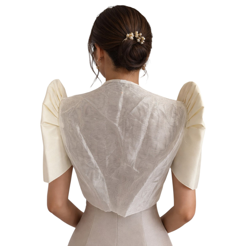 Filipiniana Bolero Pinya Organza with Patching lace design-BOLERO ONLY