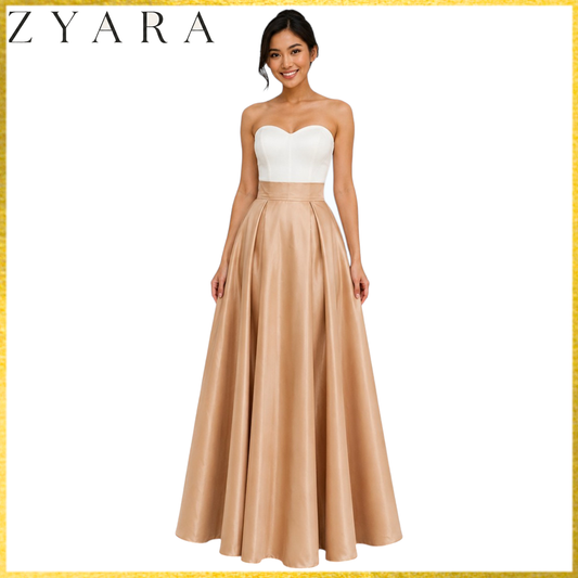 Modern Traditional Long gown Skirt Premium Heavy Satin Fabric