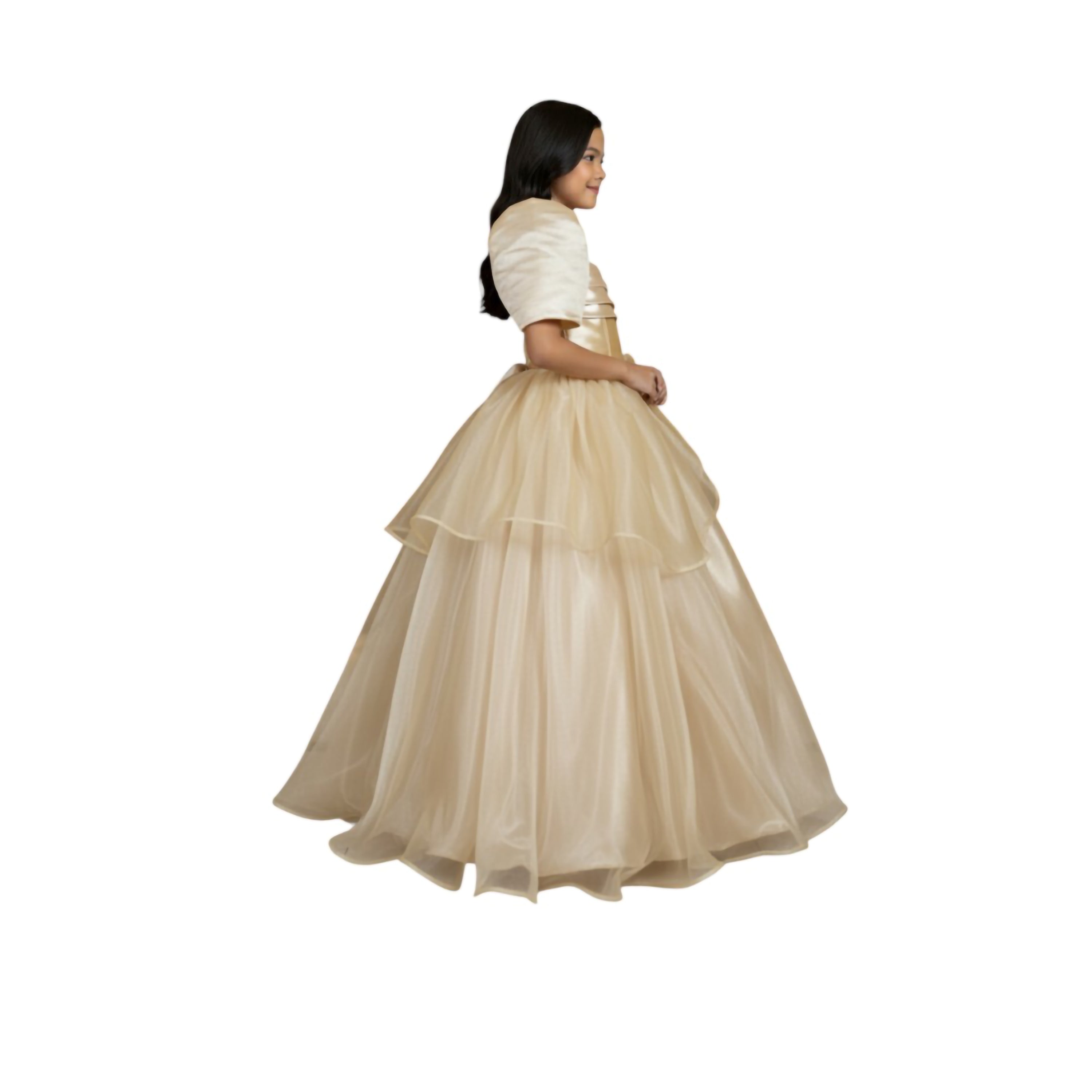 Modern Filipiniana long gown for kids Premium Quality