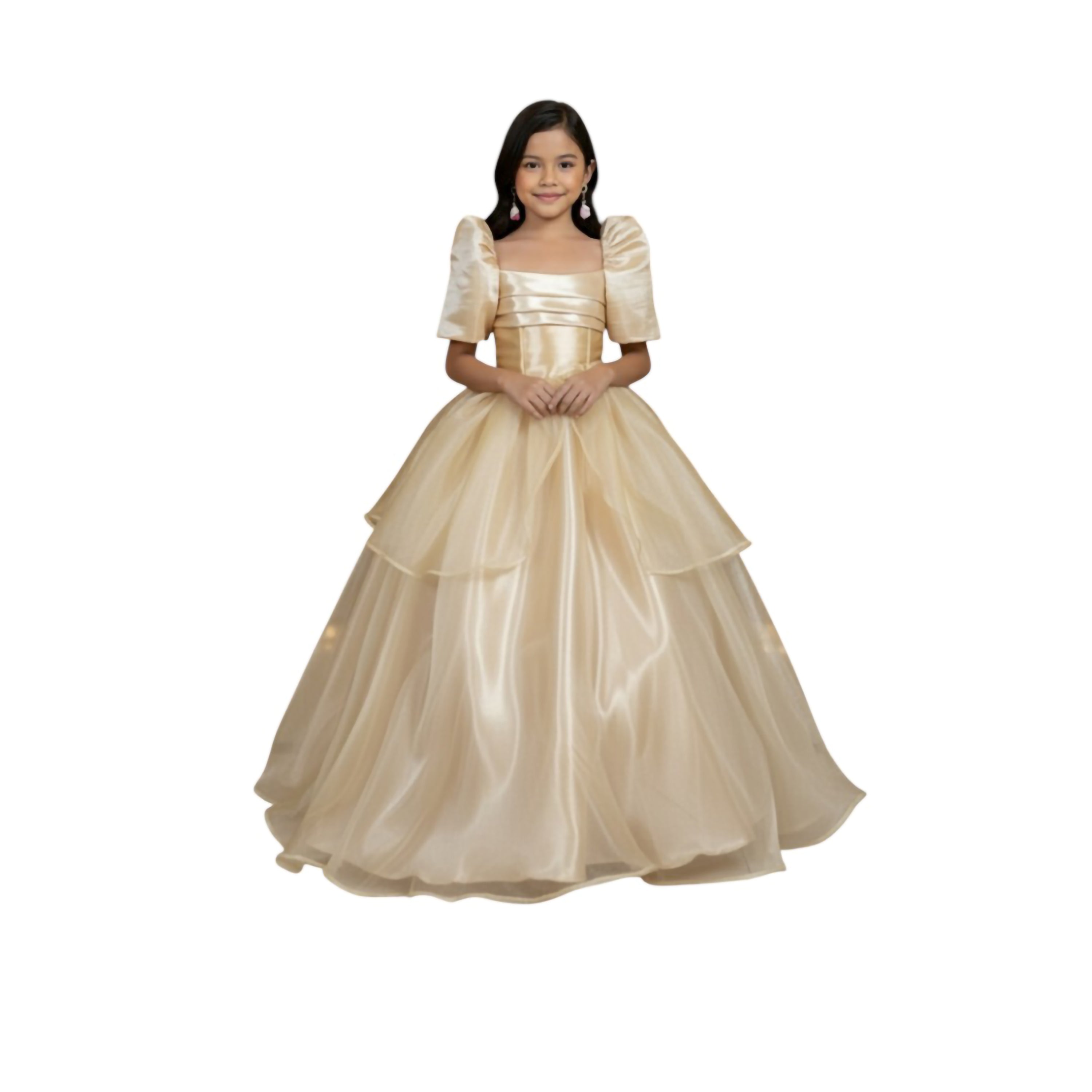 Modern Filipiniana long gown for kids Premium Quality