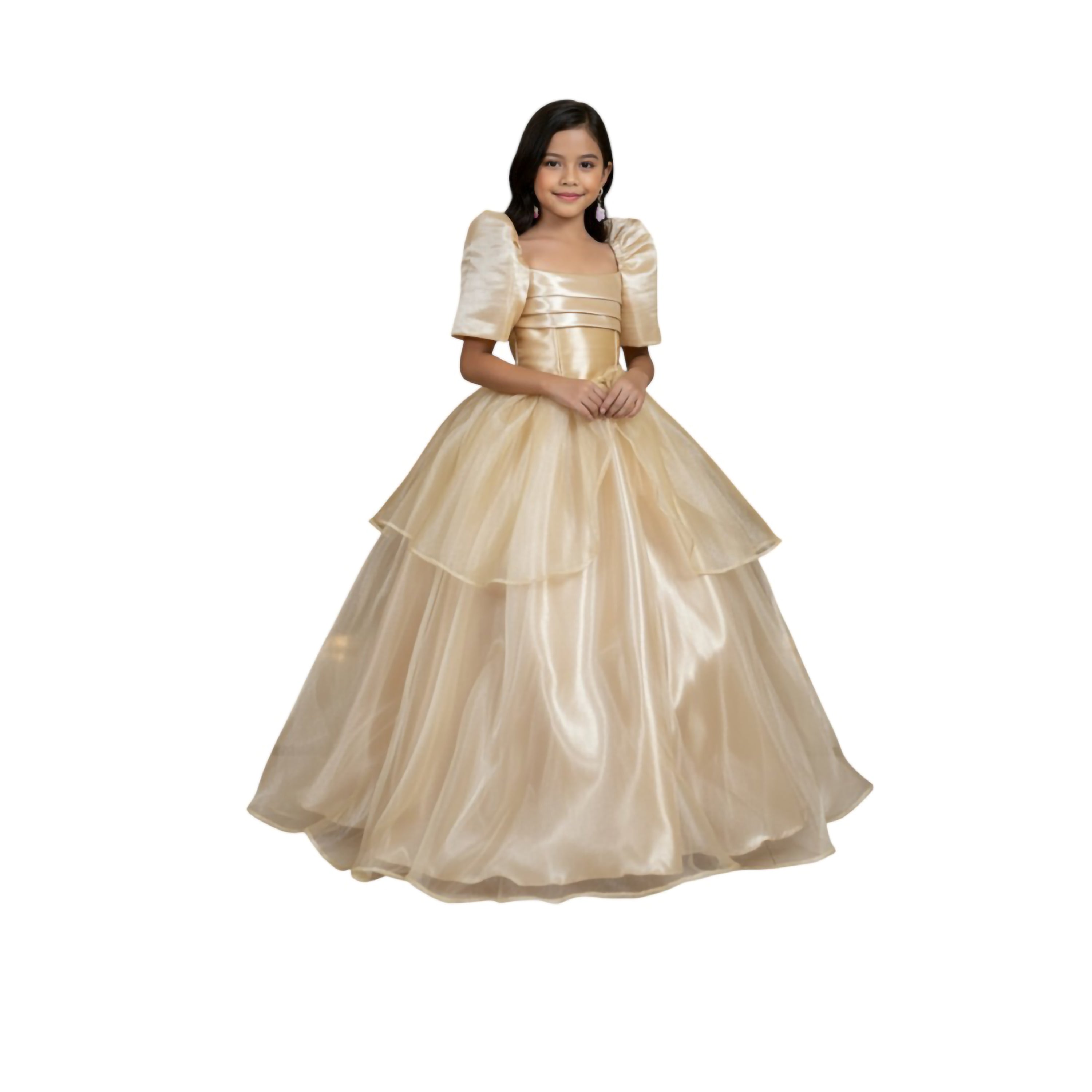 Modern Filipiniana long gown for kids Premium Quality