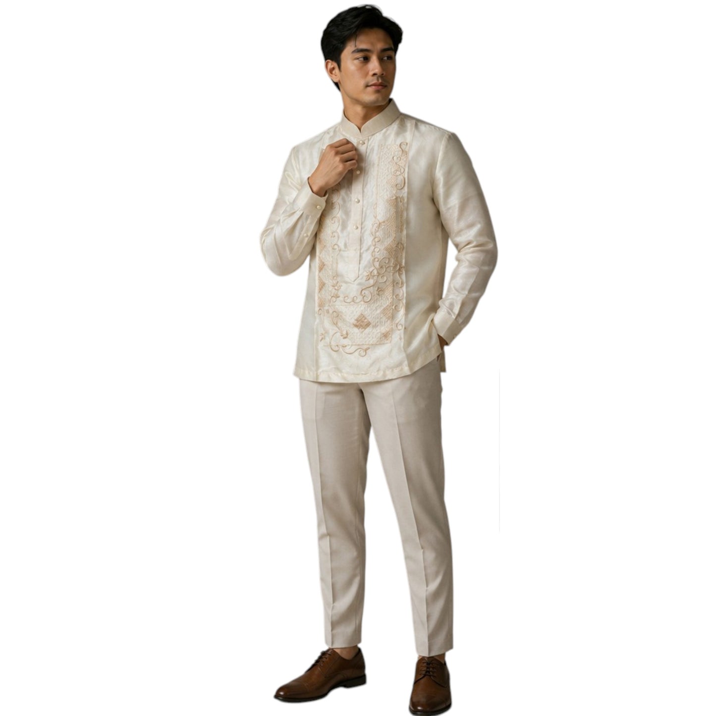 Barong Tagalog Chinese Collar plain Premium Quality