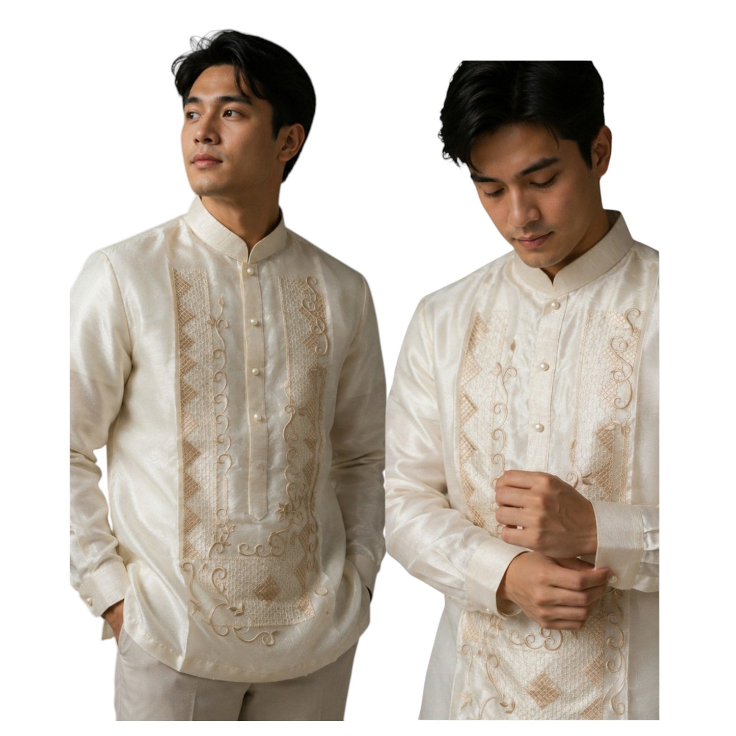 Barong Tagalog Chinese Collar plain Premium Quality