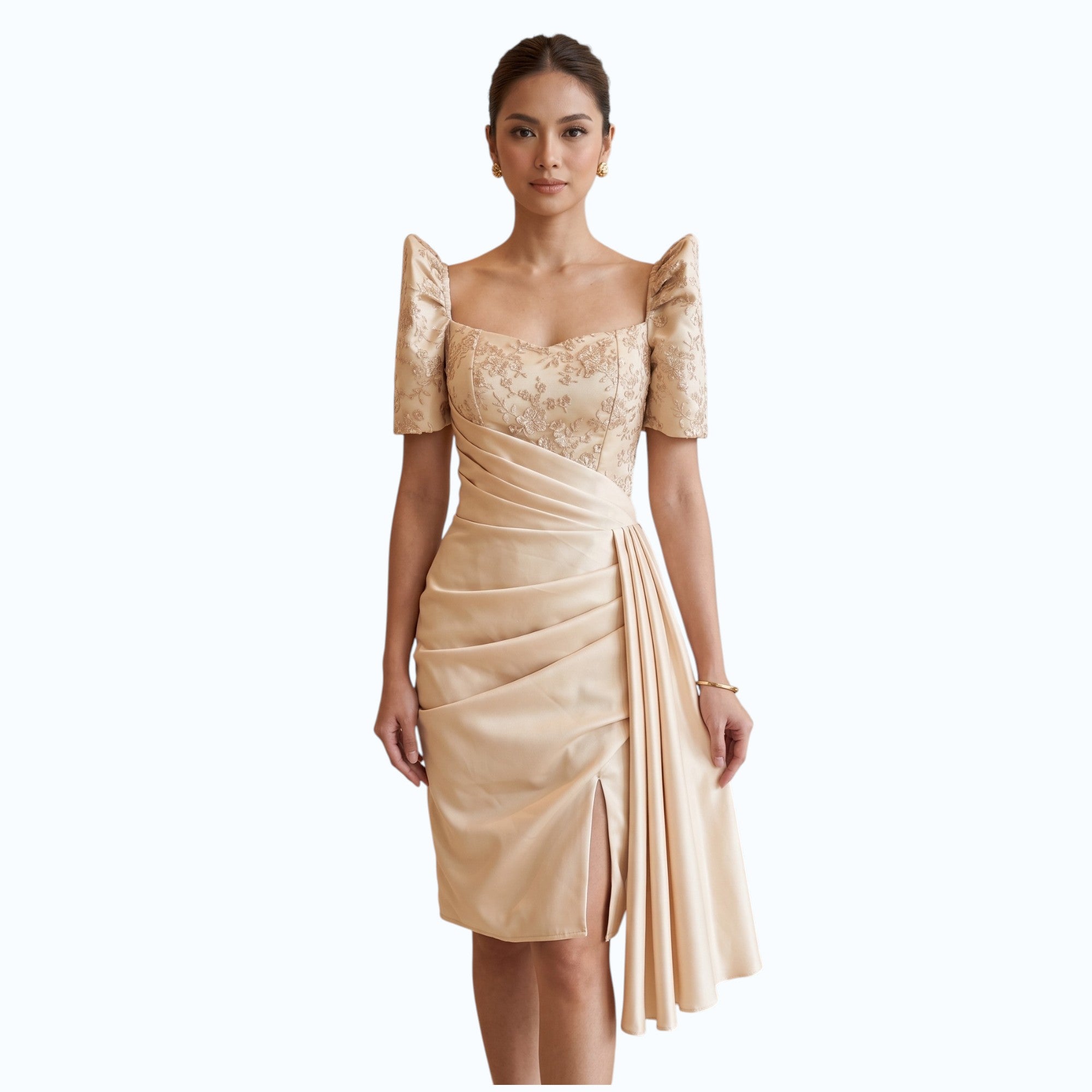 Filipiniana Mini dress spanish lace top premiun quality
