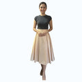 Modern Midi Skirt Premium Quality Fabric Heavy satin