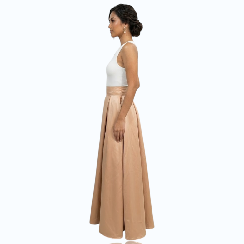 Modern Traditional Long gown Skirt Premium Heavy Satin Fabric