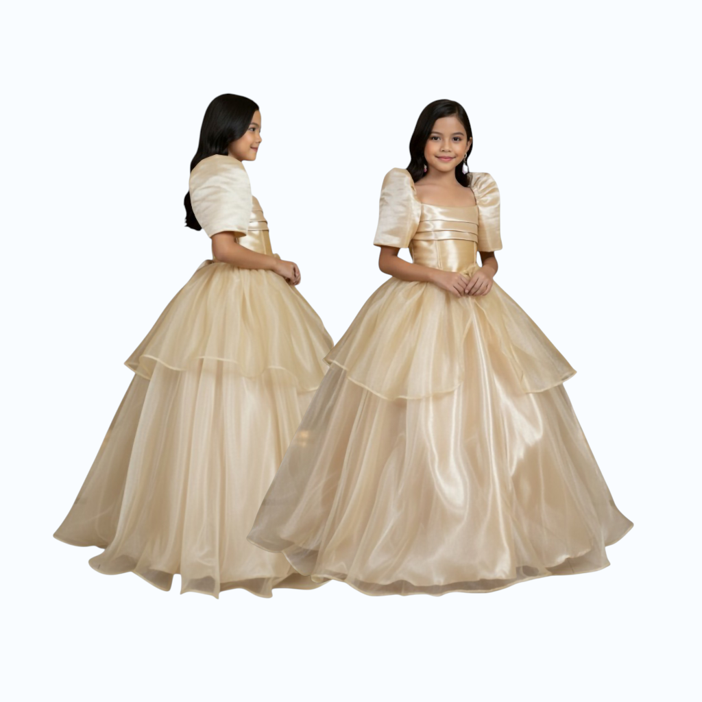 Modern Filipiniana long gown for kids Premium Quality