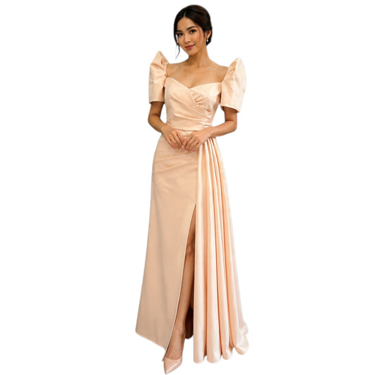 Filipiniana Long gown premium Duchess fabric simple and elegant design
