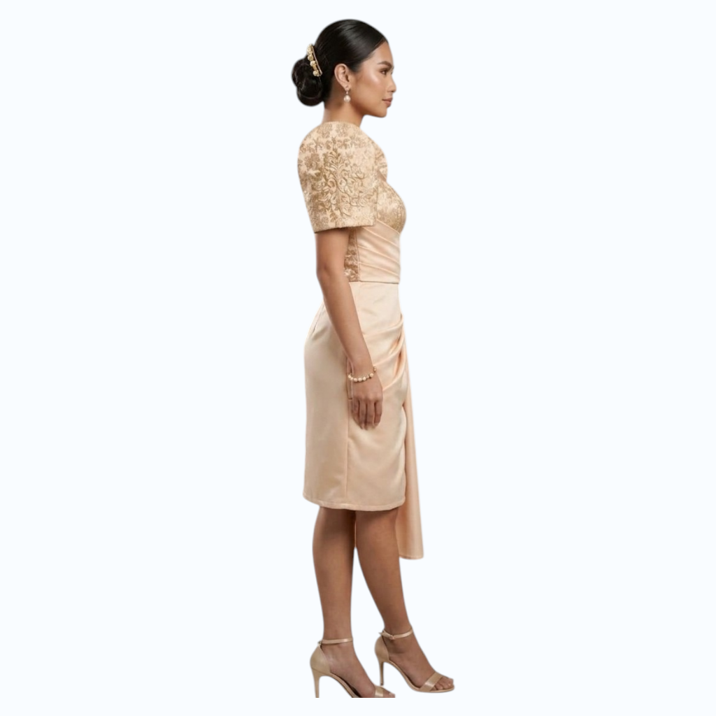 Filipiniana Mini dress spanish lace top premiun quality