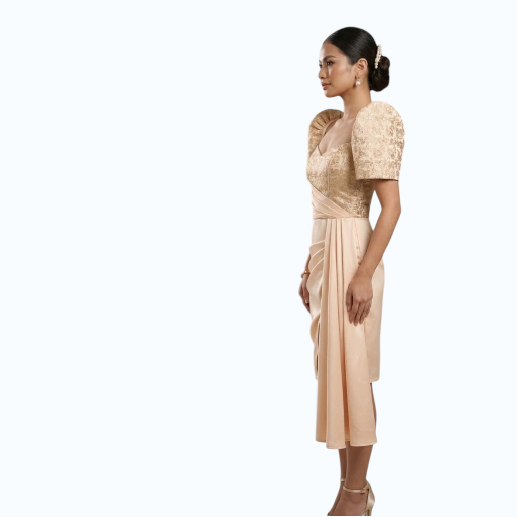 Filipiniana Mini dress spanish lace top premiun quality