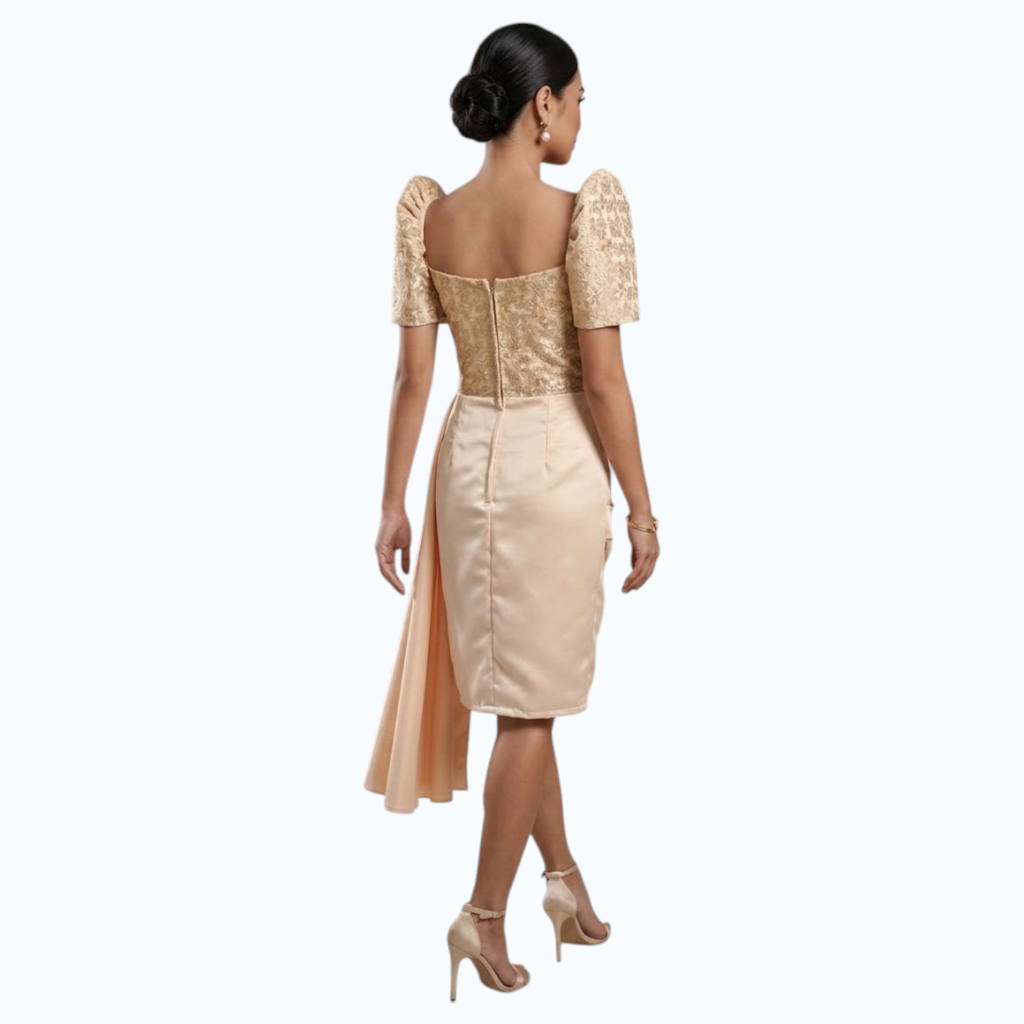 Filipiniana Mini dress spanish lace top premiun quality