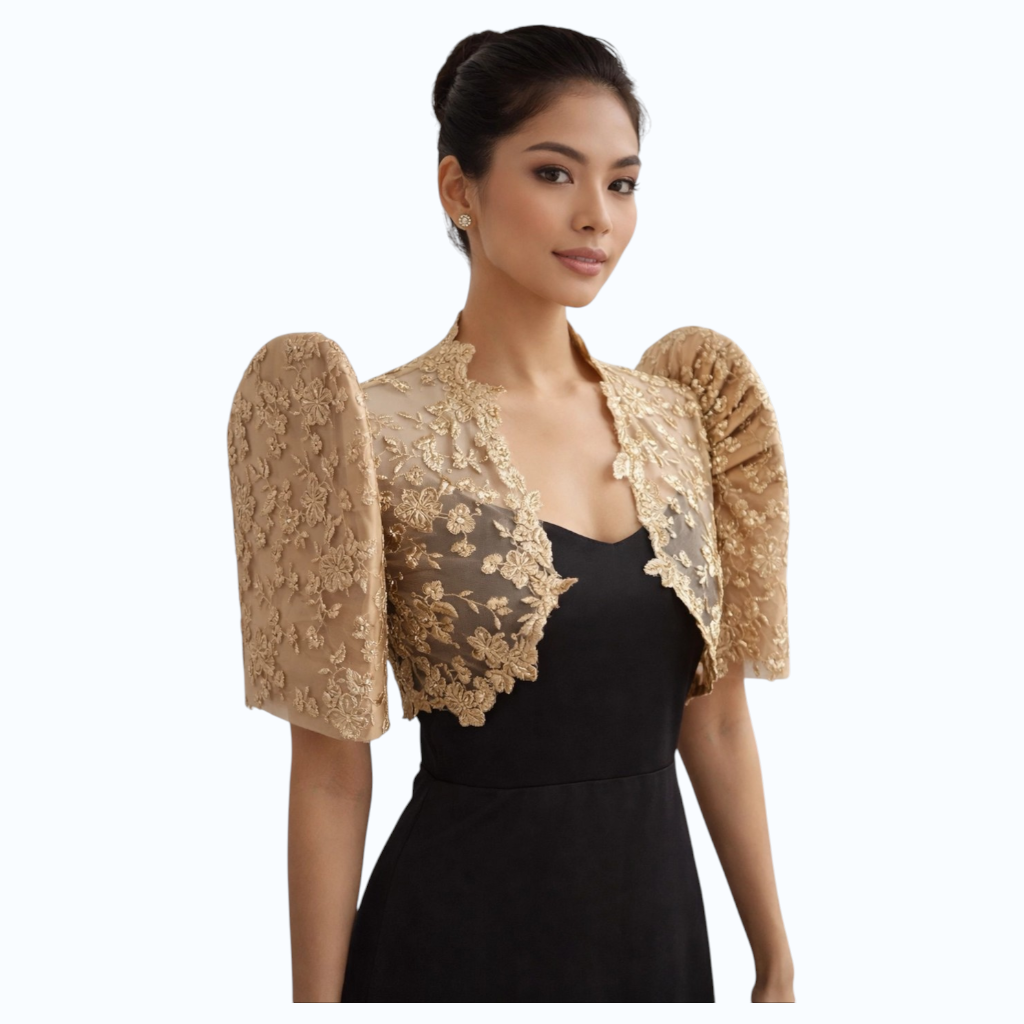 Filipiniana Bolero crop top Premium spanish lace fabric high Quality-BOLERO ONLY