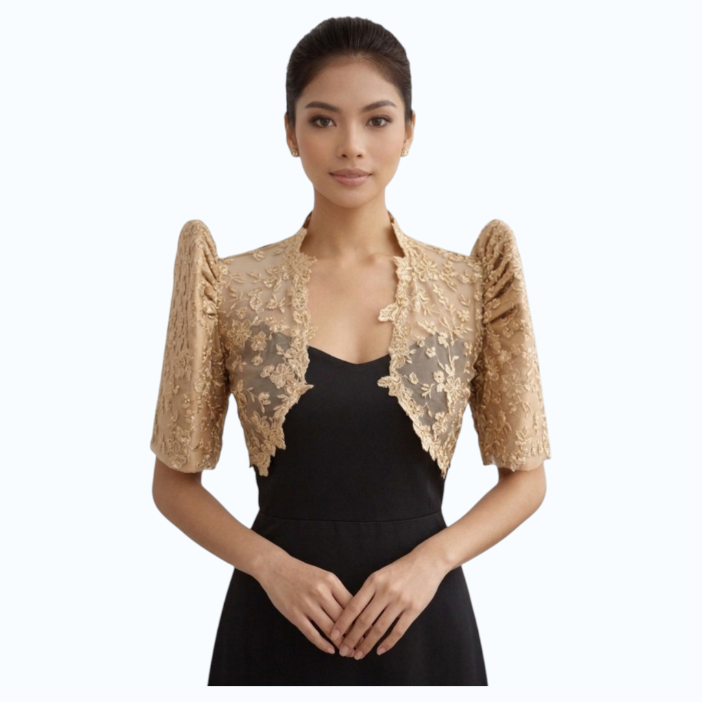 Filipiniana Bolero crop top Premium spanish lace fabric high Quality-BOLERO ONLY