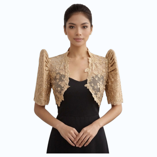 Filipiniana Bolero crop top Premium spanish lace fabric high Quality-BOLERO ONLY
